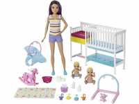 Barbie GFL38 - Skipper Babysitters Inc.” Kinderzimmer Spielset, 2 Babypuppen,