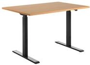 Topstar h&ouml;henverstellbarer Schreibtisch E-Table Holz 120x80 schwarz/buche