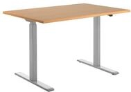 Topstar h&ouml;henverstellbarer Schreibtisch E-Table Holz 120x80 grau/buche