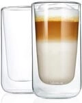 blomus 63655 2 Thermo-Latte Macciatogl&auml;ser Nero, klares Glas, H: 14 cm, &Oslash; 7,5 cm,