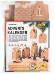 folia 9385 - Adventskalender-Set "Hygge Dorf", DIY Bastel-Set mit Geschenk-Schachteln