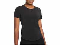 Nike Women's W NK ONE Luxe DF SS STD TOP T-Shirt, Black/Reflective silv, XL