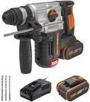 WORX NITRO WX380 Akku-Bohrhammer 20V - zum Bohren, Hammerbohren & Mei&szlig;eln -