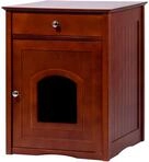 dobar&reg; 35272 Katzenschrank "Mohrle" - Katzenh&ouml;hle aus Massivholz - Katzenhaus mit