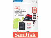 SanDisk 128GB Ultra microSDXC cards (2-pack) + SD adapter up to 120 MB/s with...