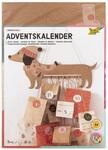 folia 9382 - Adventskalender-Set "Sausage Dog", 54-teiliges DIY Bastel-Set zur