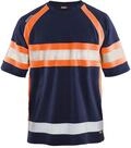 Blaklader 33371051 UV T-SHIRT HIGH VIS, Marineblau/Orange, grootte XS