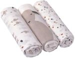L&Auml;SSIG Baby Mulltuch Spucktuch Puckdecke 3er Set Baumwolle 80 x 80 cm/Heavenly...