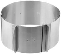 FMprofessional,21600,Tortenring AA8verstellbar INOX,Edelstahl, Silber, 30cm