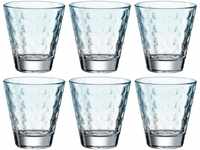 LEONARDO HOME 025895 Trinkglas OPTIC 6er-Set 215 ml mint, Glas, Türkis