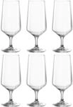 LEONARDO HOME Puccini Bier-Gl&auml;ser 6er Set &bull; Pilsgl&auml;ser (410 ml) mit gezogenem
