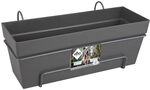 elho Loft Urban Balkonkasten Allin 1 50cm - Anthracite | L 26.5 x B 49 x H 20.5 cm 