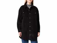 Urban Classics Damen TB4544-Ladies Long Corduroy Overshirt Hemd, Black, M