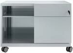 BISLEY Note Caddy, Schubladen rechts, B 800 mm, Farbe: Silber