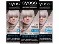 Syoss Color Coloration 10_55 Platinum Blond Aufheller Stufe 3 (3 x 115 ml),...