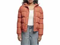 Urban Classics Damen TB1756-Ladies Hooded Puffer Jacket Jacke, redearth, 3XL