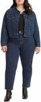 Levi's Plus Size Womens PL 501 Crop Jeans, Salsa Stonewash, 20