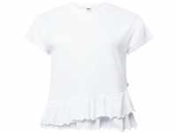 Urban Classics Damen TB4369-Ladies Organic Volant Tee T-Shirt, White, 5XL