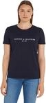 Tommy Hilfiger Damen T-Shirt Kurzarm Heritage Rundhalsausschnitt, Blau (Desert...