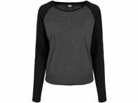 Urban Classics Damen TB4539-Ladies Contrast Raglan Longsleeve T-Shirt,