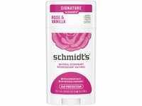 Schmidt's natürlicher Deo Stick Rose & Vanille Deodorant ohne Aluminium vegane