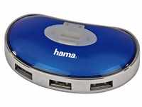 Hama USB 2.0 Hub 1:4 blau Bus powerot