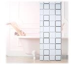 Relaxdays Duschrollo Square, wasserabweisend, Retro Badrollo Wanne u. Dusche,