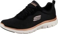 Skechers Damen Flex Appeal 4.0 Brilliant View Sneaker, Black Mesh Rose Gold...