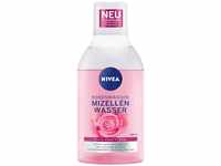 NIVEA Rosenwasser Mizellenwasser (400 ml), Gesichtsreinigung mit MicellAIR