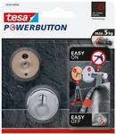 tesa Powerbutton Haken Universal SMALL aus verchromtem Metall - selbstklebender