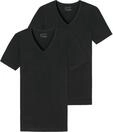 Schiesser Herren 95/5 Organic Cotton Unterhemd V-Neck Unterw sche, Schwarz, M EU