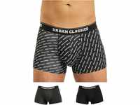 Urban Classics Herren Boxer Shorts 3-Pack Unterhosen Unterwäsche, Branding