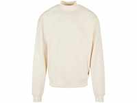 Urban Classics Herren TB4483-Mock Neck Crew Sweatshirt, whitesand, 5XL