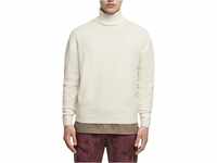 Urban Classics Herren Oversized Roll Neck Sweater Sweatshirt, whitesand, L