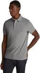Tommy Hilfiger Herren Poloshirt Kurzarm 1985 Slim Fit, Grau (Medium Grey Heather), XL