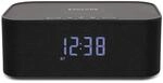 Explore Scientific Bluetooth Stereo-Lautsprecher mit Weck- und Ladefunktion, schwarz,