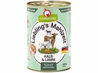 GranataPet Liebling's Mahlzeit Kalb & Lamm, 6 x 400 g, Nassfutter für Hunde,