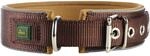 HUNTER Hundehalsband NEOPREN Reflect, Farbe: braun/Caramel, weiche Polsterung,