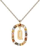 P D PAOLA - Halskette Buchstabe Q- 925er Sterlingsilber 18k Vergoldung - Damenschmuck