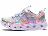 Skechers Mädchen Heart Lights Rainbow Lux sports shoes sneakers, Silver Multi