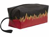 Mister Tee Unisex Flame Print Cosmetic Pouch one Size Black/red