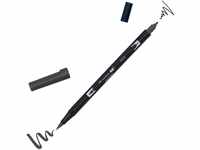 Tombow ABT-N25 Fasermaler Dual Brush Pen mit zwei Spitzen, lamp black 1 Stück...