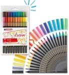 edding 1340 Pinselstift - 20er Set - bunte, leuchtende, zarte Farben - flexible