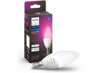 Philips Hue White & Color Ambiance E14 LED Lampe (470 lm), dimmbares LED...