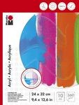 Marabu 1612000000014 - Malblock f&uuml;r Acrylmalerei, 360 g/qm, 10 Blatt, 24 x 32...