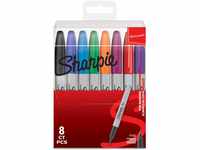 Sharpie Permanent Marker | Marker Stifte mit feiner Spitze | gemischte Farben | 8