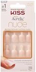 KISS Salon Acrylic French Nude "Breathtaking" Cashmere Nude Kurz Squoval French Tips