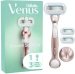 Gillette Venus Deluxe Smooth Sensitive Rosegold Rasierer Damen, Damenrasierer + 3