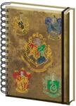 Harry Potter SR72083 Notizbuch A5 Spiralbindung mit den Wappen der H&auml;user von