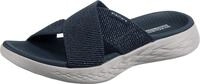 Skechers Damen On-the-go 600 Glistening Sandale, Navy Textile, 39 EU